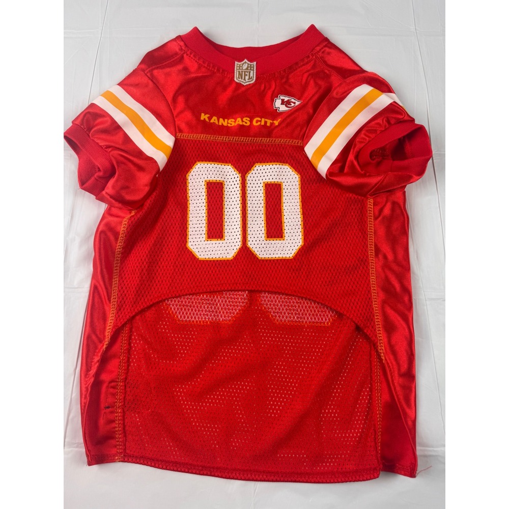 Kansas City Chiefs Dog Pet Jersey NFL Red Mesh Pet Shirt XL 00 Football Fan Gear